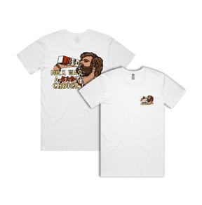 S / White / Small Front & Large Back Design Milk Was A Bad Choice 🥛 - Men's T Shirt