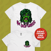 S / White / Small Front & Large Back Design Old Gregg 🧟‍♂️🛶 - Women's T Shirt