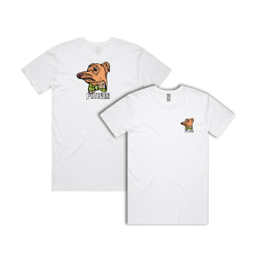 S / White / Small Front & Large Back Design Phteven Good Boy 🐶 - Men's T Shirt