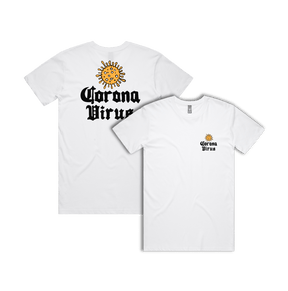 S / White / Small Front & Large Back Design Rona Beer 🍺 - Men's T Shirt