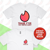 S / White / Small Front & Large Back Design Swipe Right 🔥 - Men's T Shirt