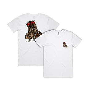 S / White / Small Front & Large Back Design Tupacca ✊🏾 - Men's T Shirt