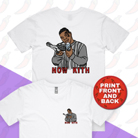 S / White / Small Front & Large Back Design Tyson Now Kith 🕊️ - Men's T Shirt