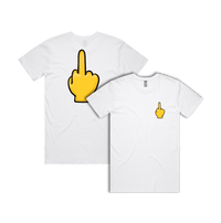 S / White / Small Front & Large Back Design Up Yours 🖕 - Men's T Shirt