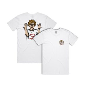 S / White / Small Front & Large Back Design Vote for Pedro 👓 - Men's T Shirt