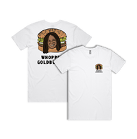 S / White / Small Front & Large Back Design Whopper Goldburger 🍔 - Men's T Shirt