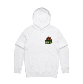 S / White / Small Front Print 2020 Dumpster Fire 🗑️ - Unisex Hoodie