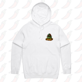 S / White / Small Front Print 2022 Dumpster Fire 🔥 🗑️ – Unisex Hoodie