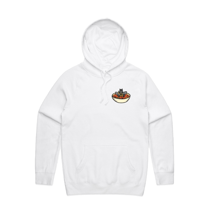 S / White / Small Front Print Bat Soup 🦇 - Unisex Hoodie
