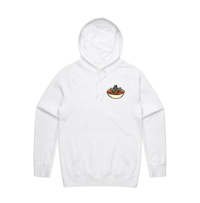 S / White / Small Front Print Bat Soup 🦇 - Unisex Hoodie