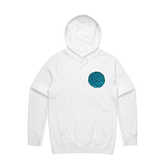 S / White / Small Front Print Blue Waffle 🧇🤮 - Unisex Hoodie