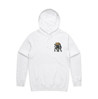 S / White / Small Front Print Coffin Dance ⚰️ - Unisex Hoodie