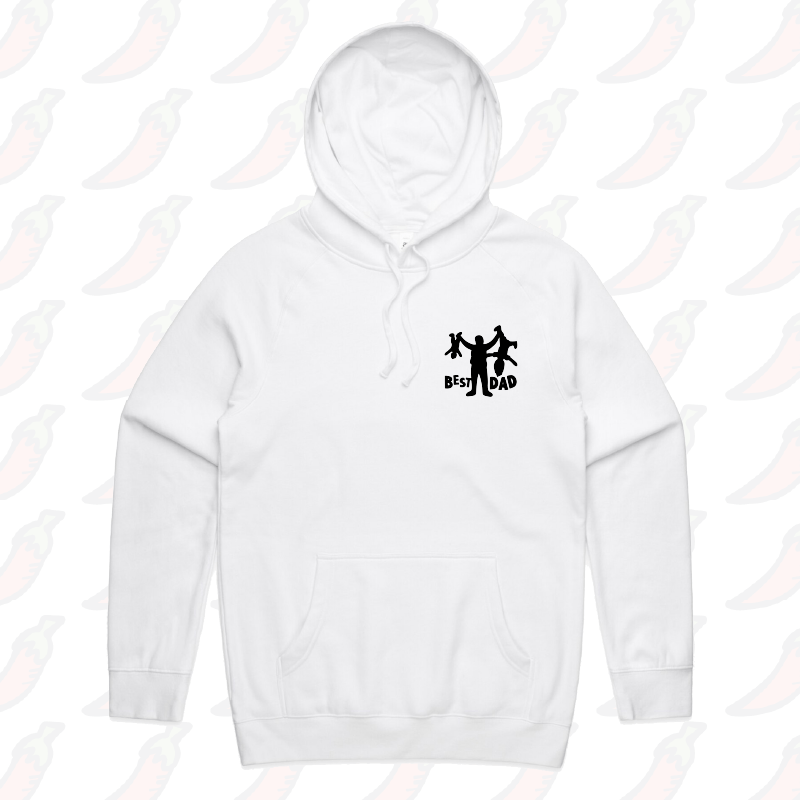 S / White / Small Front Print Dad’s Day Care 👨‍🍼 – Unisex Hoodie