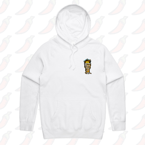 S / White / Small Front Print Day For It ☀️ - Unisex Hoodie