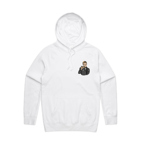 S / White / Small Front Print DiCaprio Gatsby Cheers 🍸 - Unisex Hoodie
