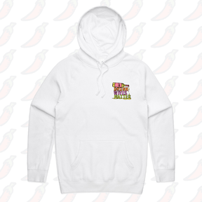 S / White / Small Front Print Drunk Wives Matter 🥂 – Unisex Hoodie