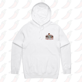 S / White / Small Front Print Hasbulla Fight Club 🥊- Unisex Hoodie