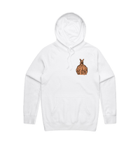 S / White / Small Front Print Jacked Kangaroo 🦘 - Unisex Hoodie