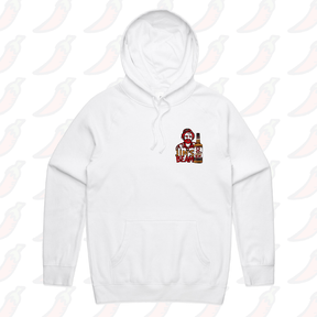 S / White / Small Front Print Jim’s Beam 🥃👍 – Unisex Hoodie