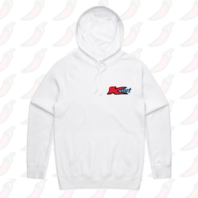 S / White / Small Front Print Klut 🛍️ - Unisex Hoodie