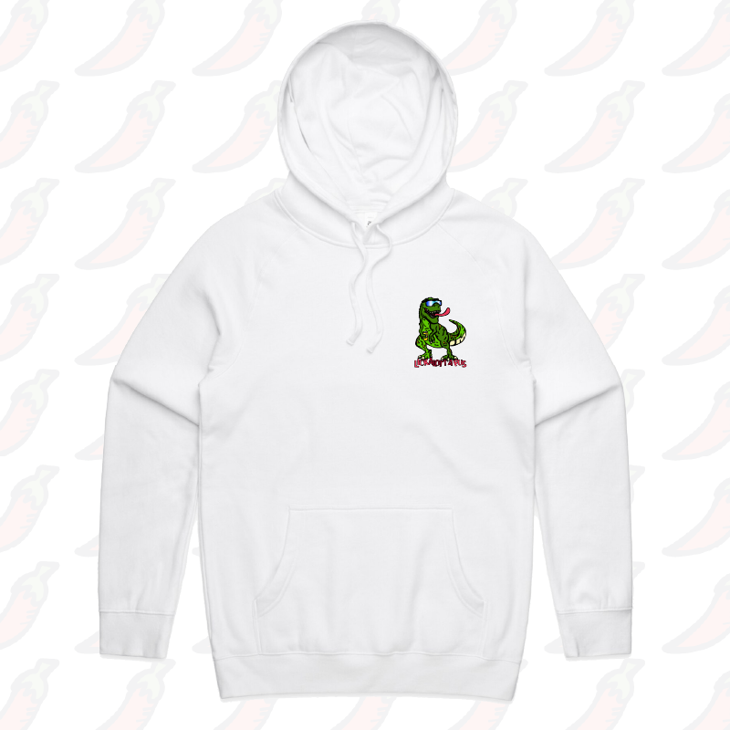 S / White / Small Front Print LICKALOTTAPUS 🦖👅- Unisex Hoodie