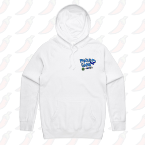 S / White / Small Front Print Pfizer Gang 💉 - Unisex Hoodie