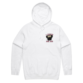S / White / Small Front Print Puggin Love you 🐶❣️ - Unisex Hoodie