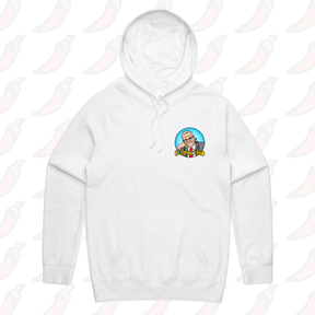 S / White / Small Front Print Scomocchio 👃 – Unisex Hoodie