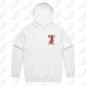 S / White / Small Front Print Smart Mum 🧠 –  Unisex Hoodie