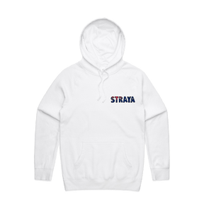 S / White / Small Front Print Straya 🐨 - Unisex Hoodie