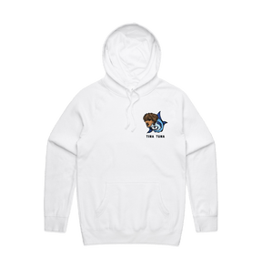 S / White / Small Front Print Tina Tuna 🐟 - Unisex Hoodie