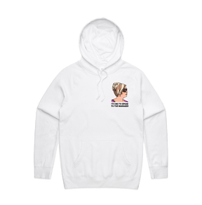 S / White / Small Front Print Unleash the Karen 😤 - Unisex Hoodie