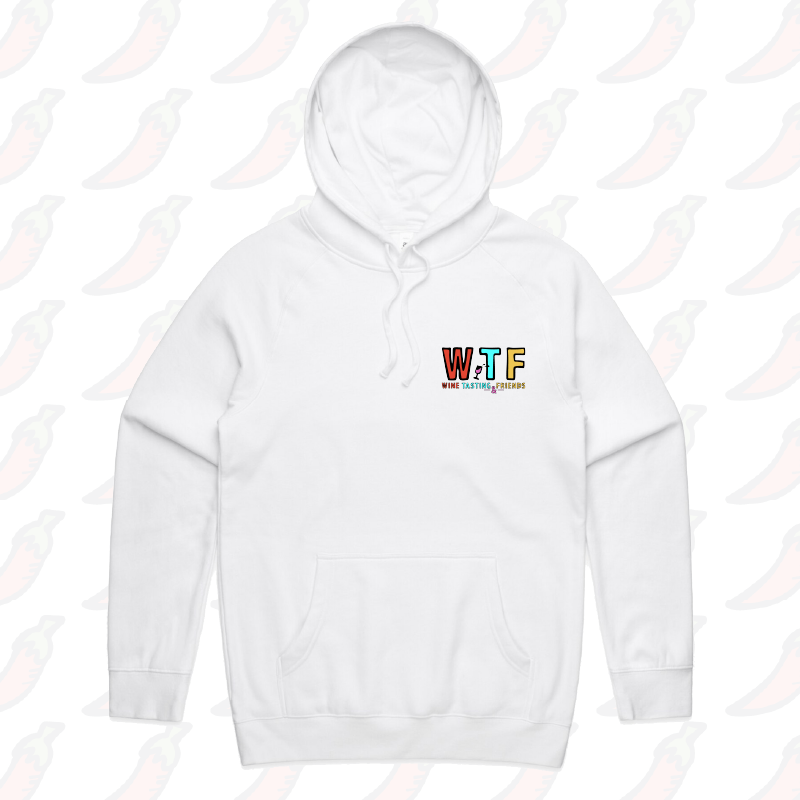 S / White / Small Front Print WTF 🍷💅 – Unisex Hoodie