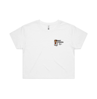 S / White SMOKER'S COUGH 🚬 - Women's Crop Top