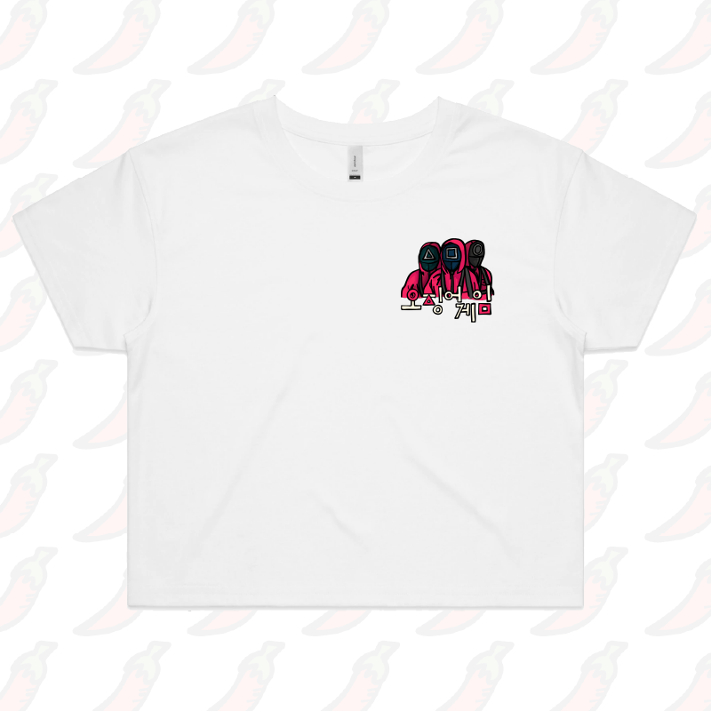 S / White Squid Game 🦑 - Women's Crop Top
