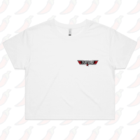 S / White Top Dad 🕶️ - Women's Crop Top