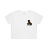 S / White Tupacca ✊🏾 - Women's Crop Top