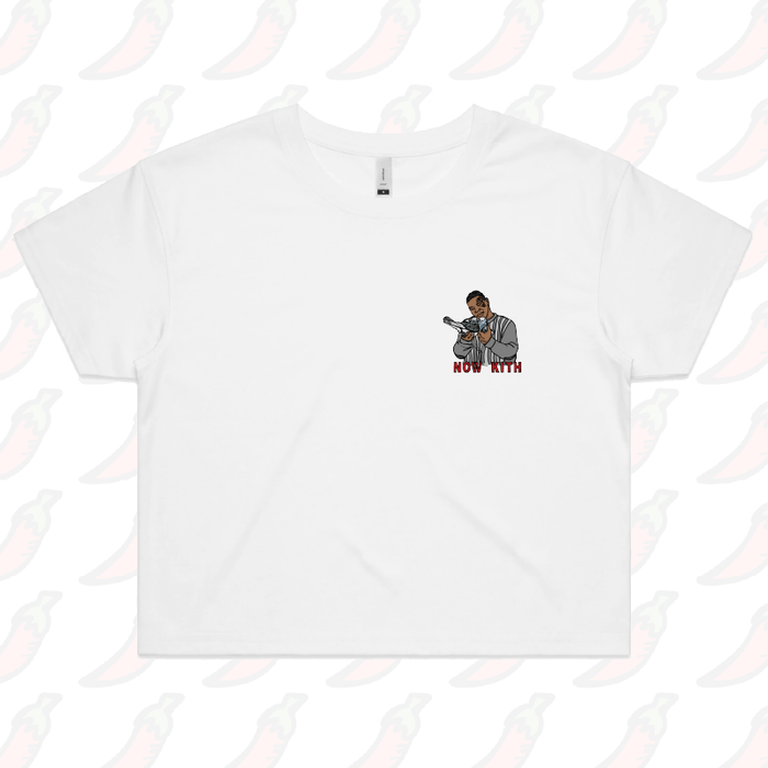 S / White Tyson Now Kith 🕊️ - Women's Crop Top