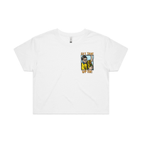 S / White VB Longneck 👍 - Women's Crop Top