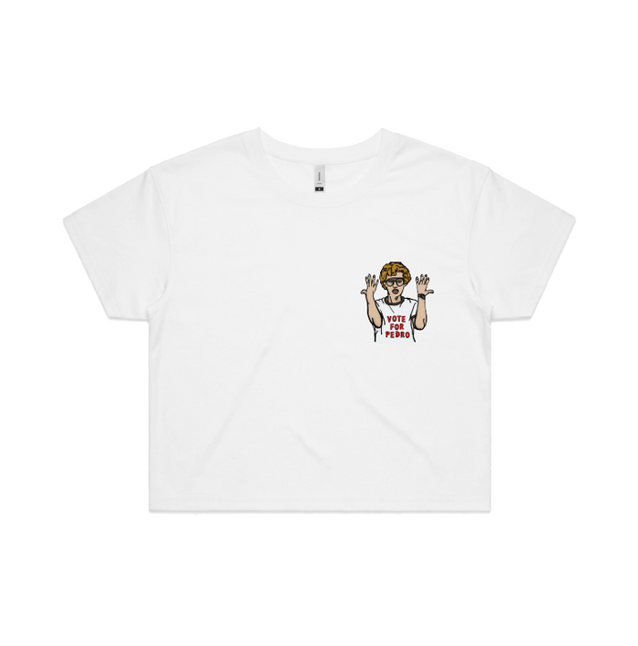 S / White Vote for Pedro 👓 - Women's Crop Top