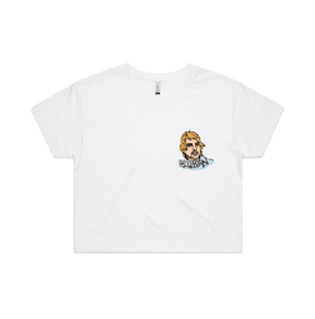S / White Wow 😲 - Women's Crop Top