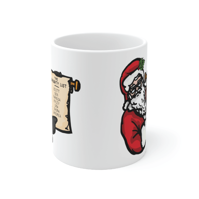 Santa's Naught List 📜🎅 - Personalised Coffee Mug