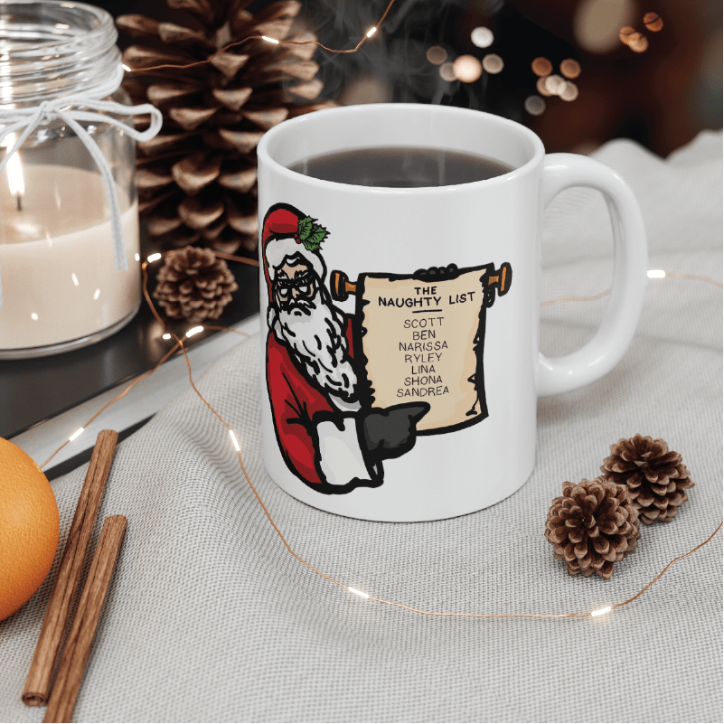 Santa's Naughty List 📜🎅 - Personalised Coffee Mug