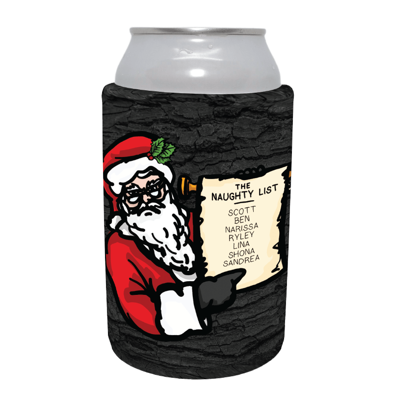 Santa's Naughty List 📜🎅 - Personalised Stubby Holder