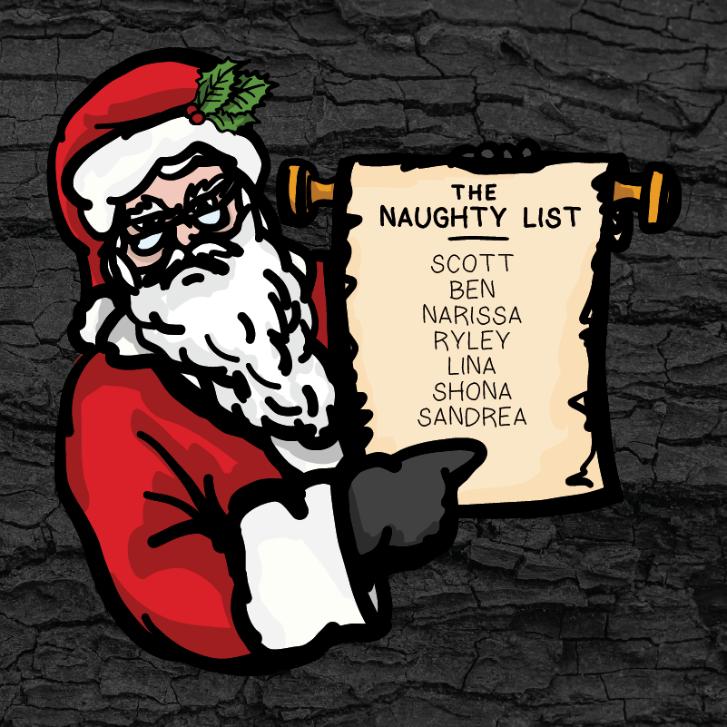Santa's Naughty List 📜🎅 - Personalised Stubby Holder