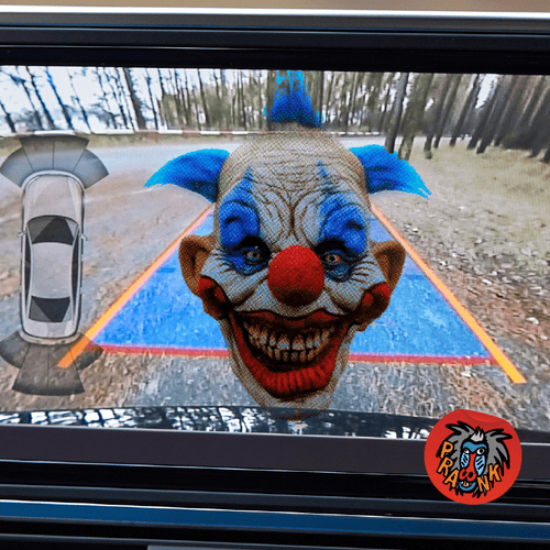 Scary Clown Reverse Camera Car Prank 2 Pack