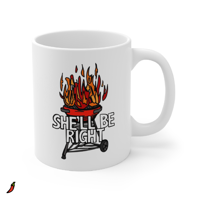 She’ll Be Right BBQ 🤷🔥 – Coffee Mug
