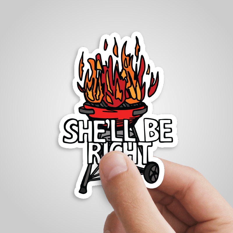 She’ll Be Right BBQ 🤷🔥 – Sticker