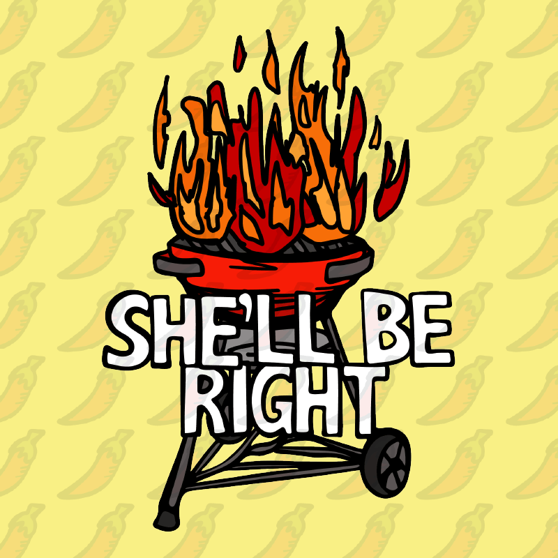 She’ll Be Right BBQ 🤷🔥 – Stubby Holder