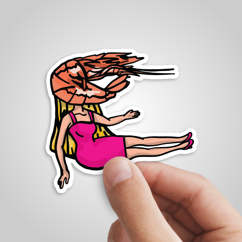 Shrimp on a Barbie 👜 - Sticker